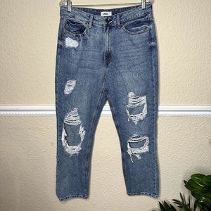 JBD Just Black Denim Women's SZ 31 Distressed Jeans Medium Wash